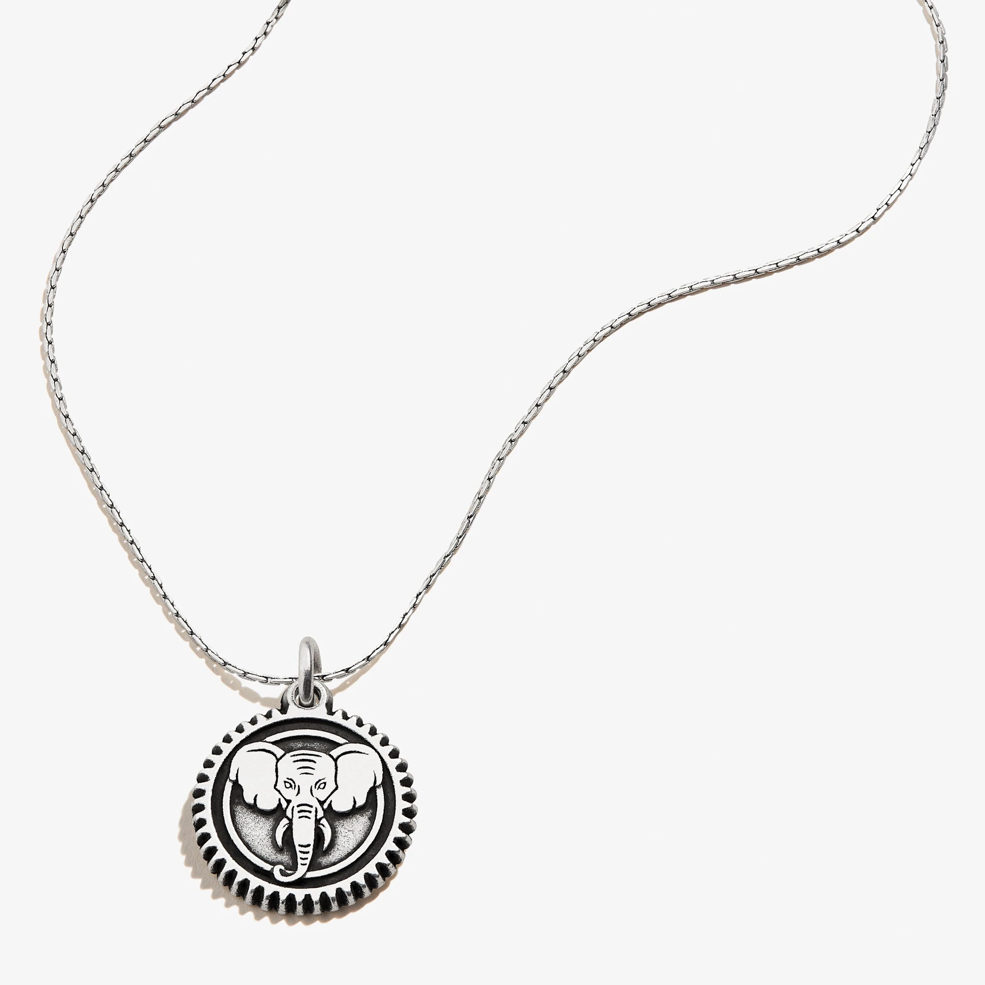Elephant Embossed Charm Necklace 3 Elephant Embossed Charm Necklace