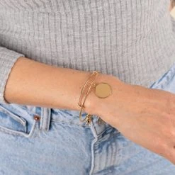 Engravable Circle Charm Bangle -Alex And Ani Bracelets Shop Engravable Circle Charm Bangle Shiny Gold Model EN21EWBRNDSD