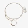 Engravable Circle Charm Bangle -Alex And Ani Bracelets Shop Engravable Circle Charm Bangle Shiny Silver Front EN21EWBRNDSS