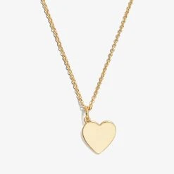 Engravable Heart Charm Necklace, 21'' 16 Engravable Heart Charm Necklace, 21'' -Alex And Ani Bracelets Shop Engravable Heart Charm Necklace Shiny Gold Front02 EN21ENHRTSG