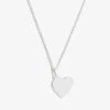 Engravable Heart Charm Necklace, 21'' -Alex And Ani Bracelets Shop Engravable Heart Charm Necklace Shiny Silver Front02 EN21ENHRTSS