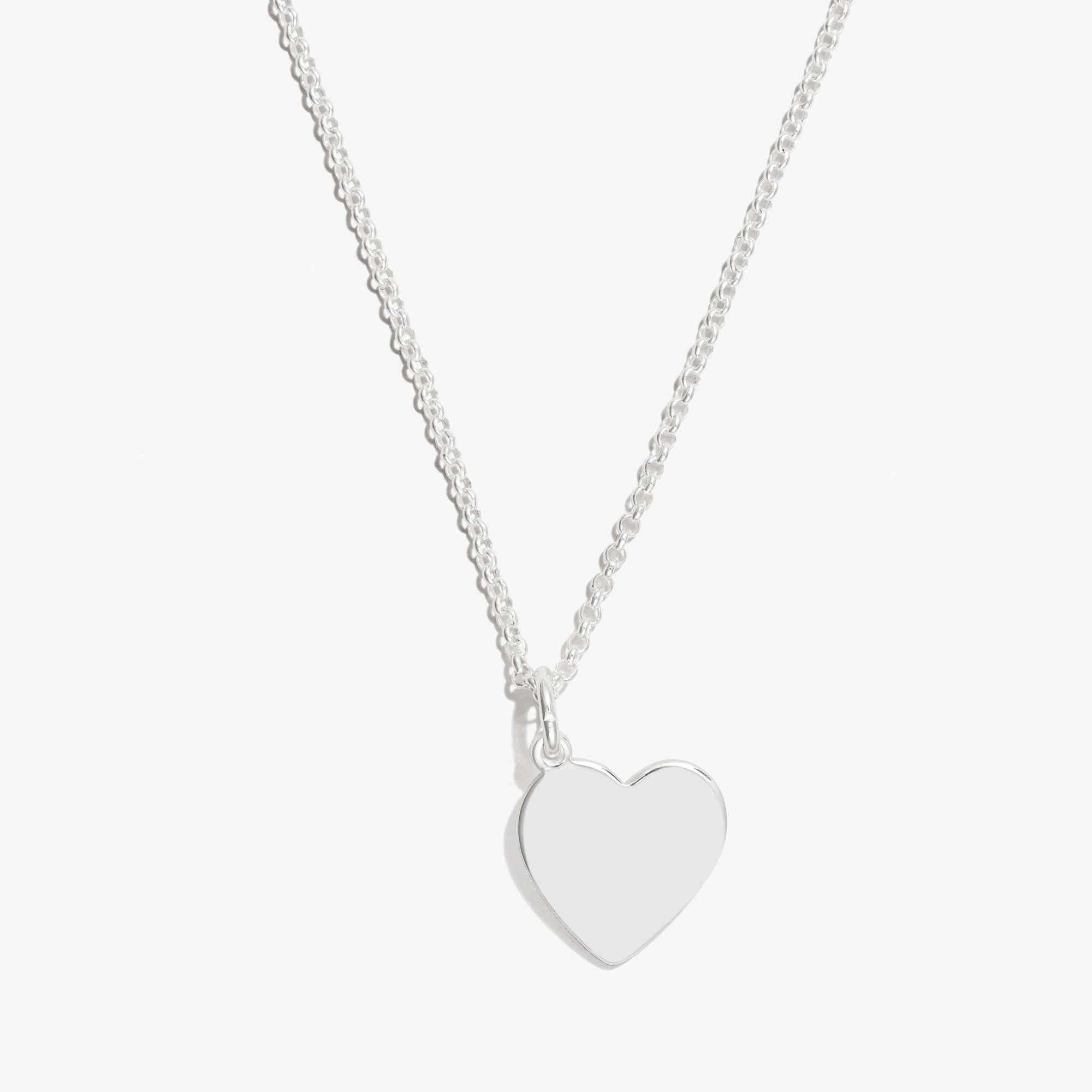Engravable Heart Charm Necklace, 21'' 3 Engravable Heart Charm Necklace, 21''
