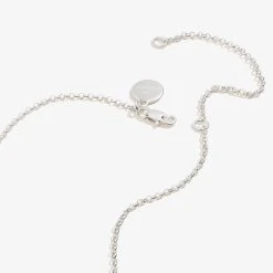 Engravable Square Charm Necklace, 21'' -Alex And Ani Bracelets Shop Engravable Square Charm Necklace Shiny Silver Back EN21ENSQSS