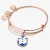 'Family Is My Anchor' Charm Bangle -Alex And Ani Bracelets Shop Family Is My Anchor Charm Bangle Rose Gold Front A21EBWAP18SR