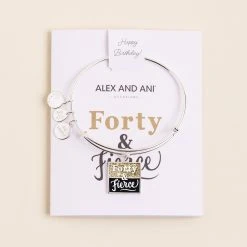 'Forty & Fierce' Charm Bangle