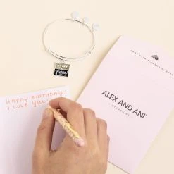 'Forty & Fierce' Charm Bangle -Alex And Ani Bracelets Shop Forty Fierce Charm Bangle Writing A21EB40SS