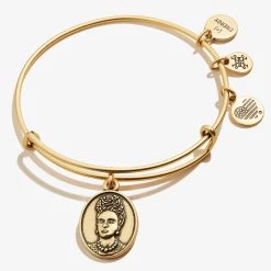 Frida Kahlo Portrait Charm Bangle Bracelet