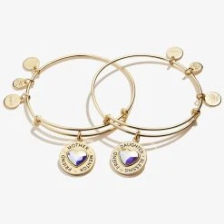 Mother Daughter Charm Bangles, Set Of 2 -Alex And Ani Bracelets Shop Friend Mentor Charm Bangle Set 2 Gold Stack 2 A21MDAYSETSG
