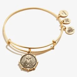 Guardian Angel Wings Charm Bangle -Alex And Ani Bracelets Shop Guardian Angel Wings Charm Bangle Gold Front A21EBGARG