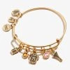 Harry Potter™ Hagrid Multi-Charm Bangle -Alex And Ani Bracelets Shop Harry Potter Hagrid Multi Charm Bangle Gold Front AS21EBHAGRG