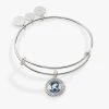 Harry Potter™ Ravenclaw House Charm Bangle 1 Harry Potter™ Ravenclaw House Charm Bangle -Alex And Ani Bracelets Shop Harry Potter Ravenclaw House Engravable Pendant Charm Bangle front AS760223SS