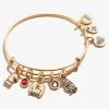 Harry Potter™ Ron Multi-Charm Bangle -Alex And Ani Bracelets Shop Harry Potter Ron Multi Charm Bangle Gold Front AS21EBRONRG