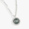 Harry Potter™ Slytherin House Engravable Pendant Necklace, Adjustable -Alex And Ani Bracelets Shop Harry Potter Slytherin House Engravable Pendant Necklace Adjustable front AS759623SS