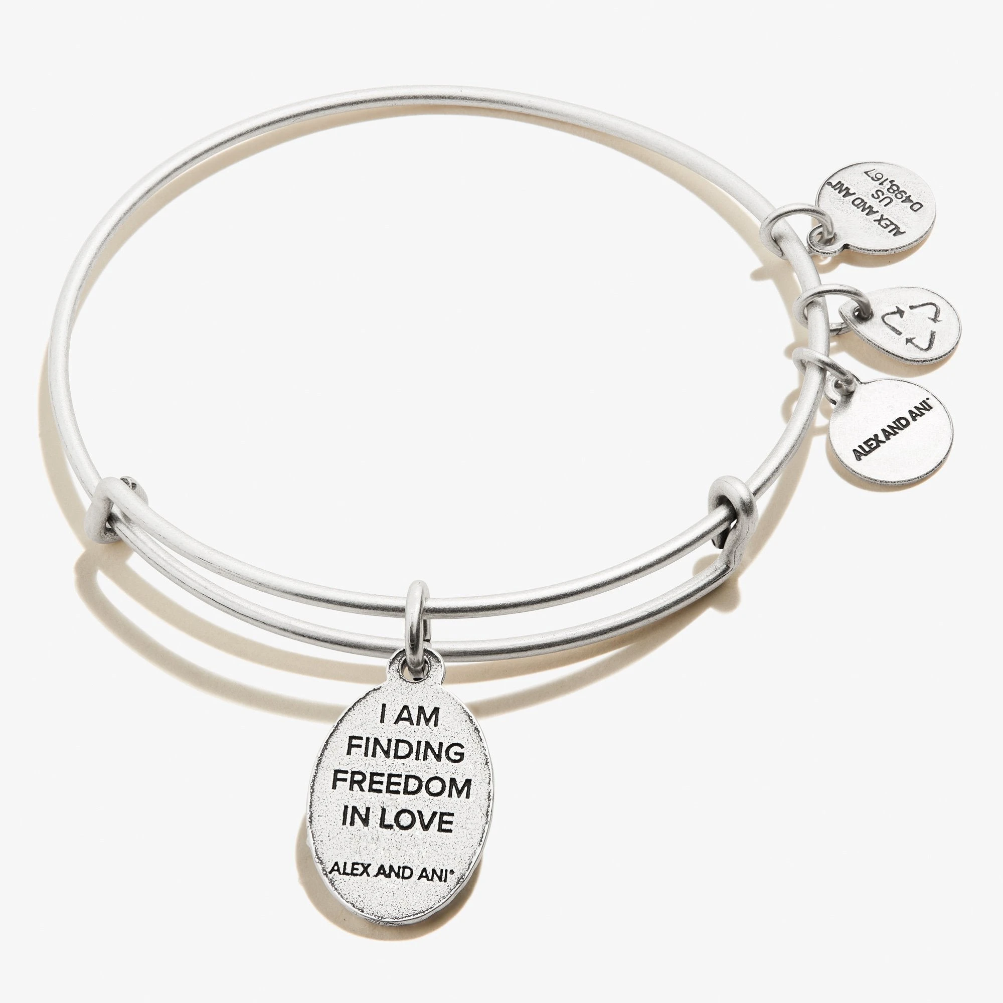 Heart Embossed Charm Bangle 5 Heart Embossed Charm Bangle - Image 3