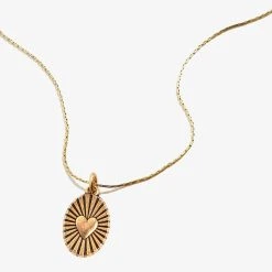 Heart Embossed Charm Necklace -Alex And Ani Bracelets Shop Heart Embossed Charm Necklace V Gold Front A21ENLOVERG