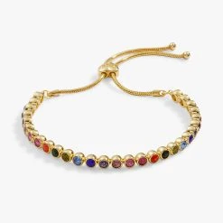 LOVE Multicolor Tennis Bolo Bracelet -Alex And Ani Bracelets Shop LOVE Multicolor Tennis Bolo Bracelet front AA759023SG