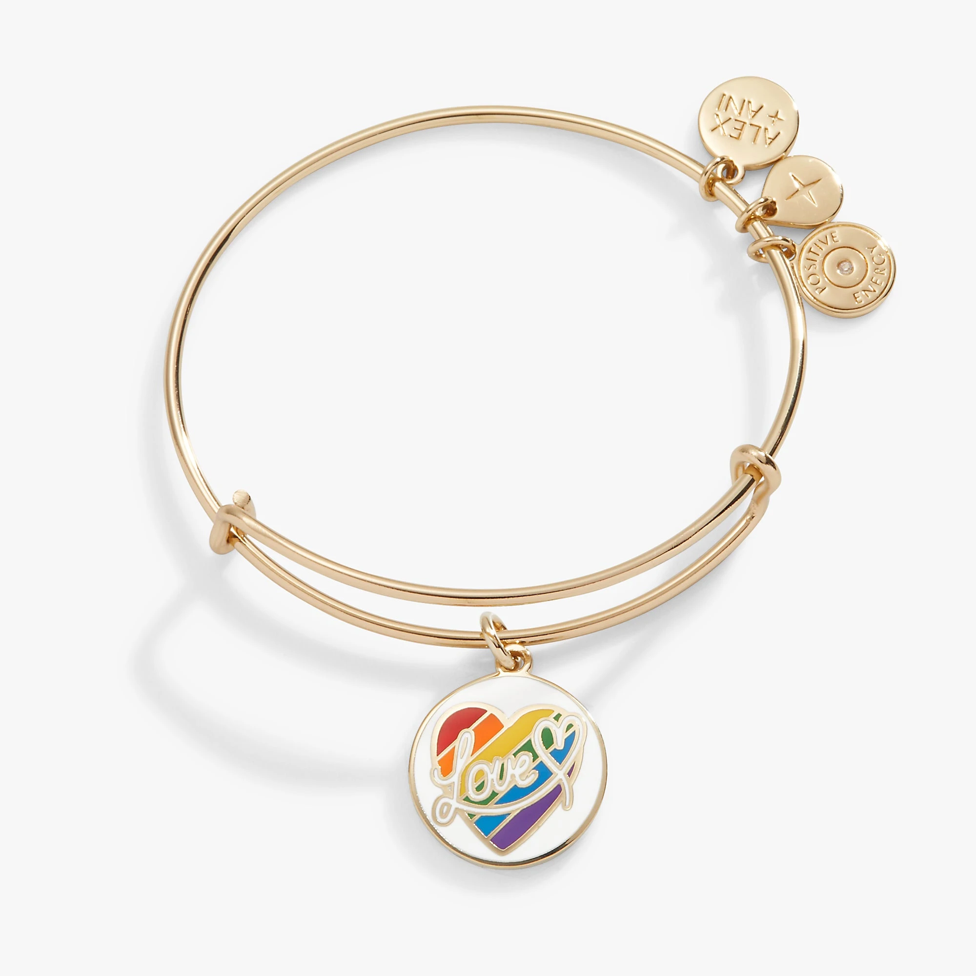 LOVE Rainbow Heart Charm Bangle 5 LOVE Rainbow Heart Charm Bangle - Image 3
