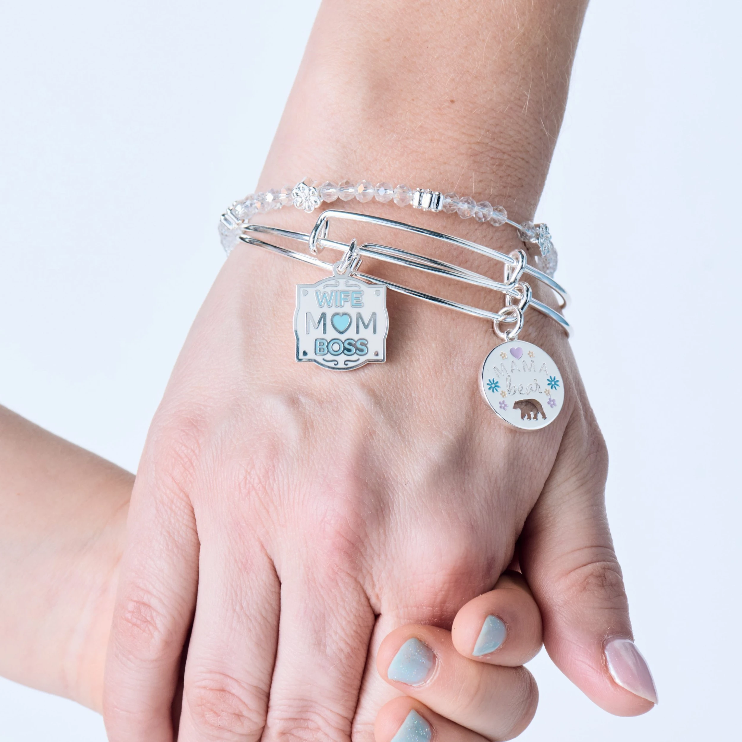 Mama Bear Charm Bangle, Set Of 2 6 Mama Bear Charm Bangle, Set Of 2 - Image 4