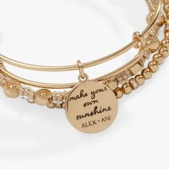 'Make Your Own Sunshine', Set Of 3 -Alex And Ani Bracelets Shop Make Your Own Sunshine Set of 3 back AA762623SG