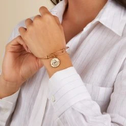 Mermaid Charm Bangle -Alex And Ani Bracelets Shop Mermaid Charm Bangle III Gold Model A21EBMERRG