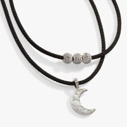 Moon + Crystal Adjustable Choker Necklace 8 Moon + Crystal Adjustable Choker Necklace -Alex And Ani Bracelets Shop Moon and Crystal Adjustable Choker Necklace alt AA760723SS