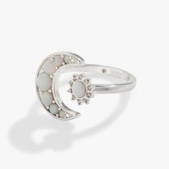 Moon + Sun Opal Ring 8 Moon + Sun Opal Ring -Alex And Ani Bracelets Shop Moon and Crystal Ring alt AA760823SS