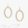 Moonstone Beaded Hoop Earrings -Alex And Ani Bracelets Shop Moonstone Beaded Hoop Earrings front AA767923SAG