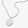 Mother Mary Embossed Charm Necklace 1 Mother Mary Embossed Charm Necklace -Alex And Ani Bracelets Shop Mother Mary Embossed Charm Necklace Silver Front A21ENMMSS