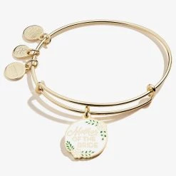 'Mother Of The Bride' Charm Bangle -Alex And Ani Bracelets Shop Mother the Bride Charm Bangle Gold Front A21EBMOBSG