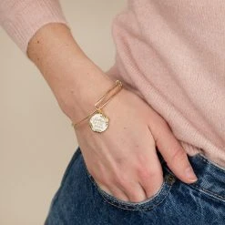 'Mother Of The Bride' Charm Bangle -Alex And Ani Bracelets Shop Mother the Bride Charm Bangle Gold Model A21EBMOBSG