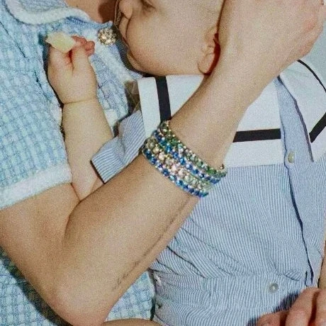 Crystal Stretch Bracelet, Clear Crystal 4 Crystal Stretch Bracelet, Clear Crystal - Image 2