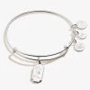 'Ms. To Mrs.' Charm Bangle -Alex And Ani Bracelets Shop Ms to Mrs Charm Bangle Silver Front A21EBM2MSS