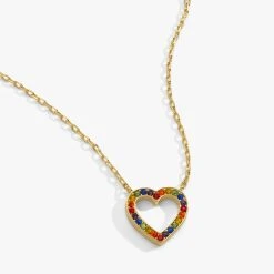 Multicolor Heart Adjustable Necklace -Alex And Ani Bracelets Shop Multicolor Heart Adjustable Necklace front AA759123SG