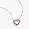 Multicolor Heart Adjustable Necklace -Alex And Ani Bracelets Shop Multicolor Heart Adjustable Necklace front AA759123SS