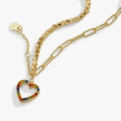 Multicolor Heart Double Layer Adjustable Bracelet -Alex And Ani Bracelets Shop Multicolor Heart Double Layer Adjustable Bracelet detail AA759323SG