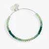 Ombre Faceted Stone Beaded Charm Bangle, Green -Alex And Ani Bracelets Shop Ombre Faceted Stone Beaded Charm Bangle Green AA7707323SS