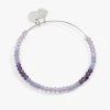 Ombre Faceted Stone Beaded Charm Bangle, Purple -Alex And Ani Bracelets Shop Ombre Faceted Stone Beaded Charm Bangle Purple AA7707423SS