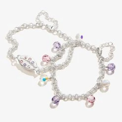 Crystal Cowrie Shell Bracelets, Set Of 2