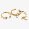 Wish Upon A Star Rings, Gold, Set Of 3