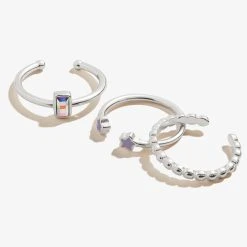 Wish Upon A Star Rings, Silver, Set Of 3