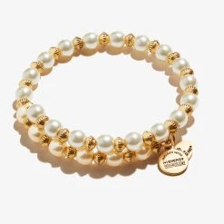 Pearl Wrap Bracelet -Alex And Ani Bracelets Shop Pearl Wrap Bracelet Gold Front A21WPRLRG
