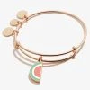 Watermelon Charm Bangle -Alex And Ani Bracelets Shop Watermelon Charm Bangle Rose Gold Front A21EBWTRSR