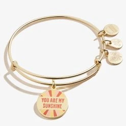 'You Are My Sunshine' Charm Bangle -Alex And Ani Bracelets Shop You Are My Sunshine Charm Bangle Gold Front A21EBWAP7SG