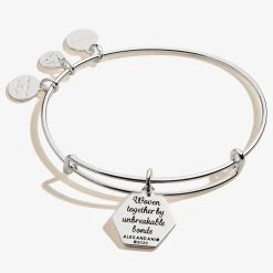 Sister, 'Woven Together' Charm Bangle 9 Sister, 'Woven Together' Charm Bangle -Alex And Ani Bracelets Shop a20bily05sas back