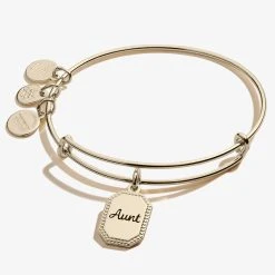 Aunt, 'Trusting Guide' Charm Bangle -Alex And Ani Bracelets Shop a20bily07sag front v2