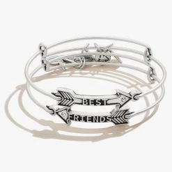 Best Friends Arrow Charm Bangles, Set Of 2