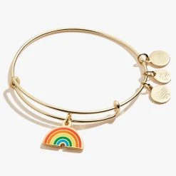 Rainbow Charm Bangle 7 Rainbow Charm Bangle -Alex And Ani Bracelets Shop a20ebvday25sg front