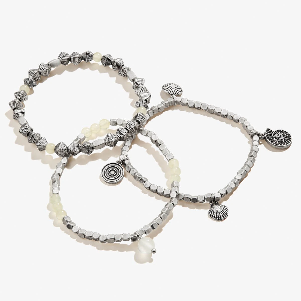 Nautilus + Ocean Beach Multi-Charm Stretch Bracelets, Set Of 3 4 Nautilus + Ocean Beach Multi-Charm Stretch Bracelets, Set Of 3 - Image 2