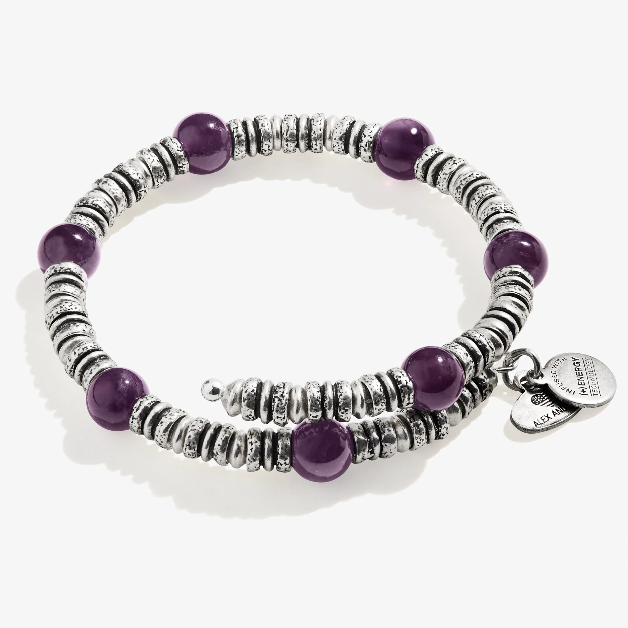 Amethyst Beaded Wrap Bracelet 3 Amethyst Beaded Wrap Bracelet