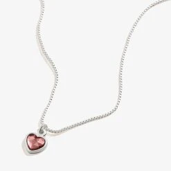 Amethyst Heart Necklace, February Birthstone